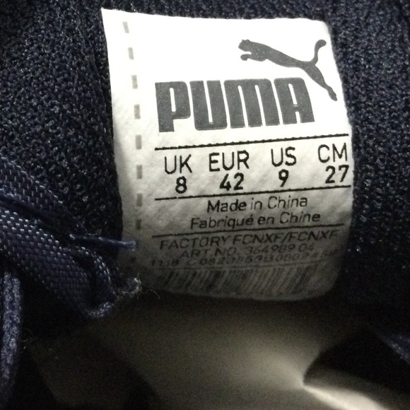 Puma Soft Foam Navy Sneaker Mens Size 9 Great Condition - Picture 8 of 15